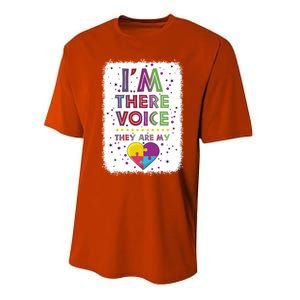 Autism I Am There Voice They Are My Heart Special Ed Teacher Gift Performance Sprint T-Shirt