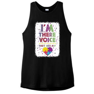 Autism I Am There Voice They Are My Heart Special Ed Teacher Gift Ladies PosiCharge Tri-Blend Wicking Tank