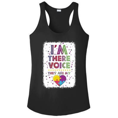 Autism I Am There Voice They Are My Heart Special Ed Teacher Gift Ladies PosiCharge Competitor Racerback Tank