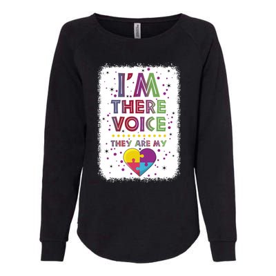 Autism I Am There Voice They Are My Heart Special Ed Teacher Gift Womens California Wash Sweatshirt