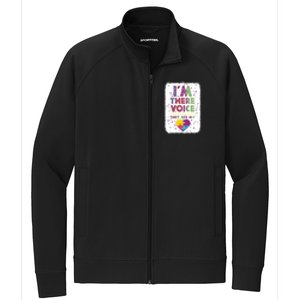 Autism I Am There Voice They Are My Heart Special Ed Teacher Gift Stretch Full-Zip Cadet Jacket