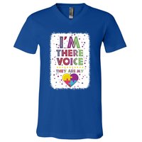 Autism I Am There Voice They Are My Heart Special Ed Teacher Gift V-Neck T-Shirt