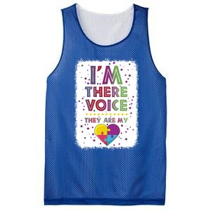 Autism I Am There Voice They Are My Heart Special Ed Teacher Gift Mesh Reversible Basketball Jersey Tank