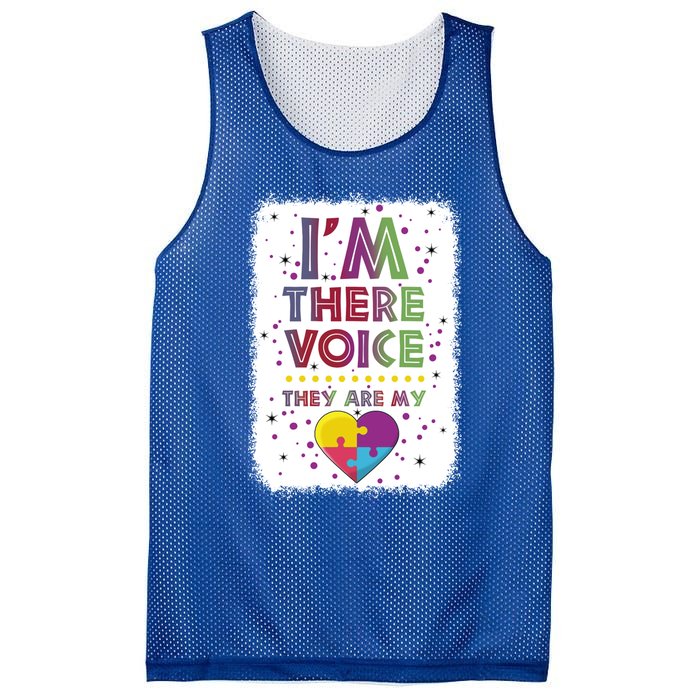 Autism I Am There Voice They Are My Heart Special Ed Teacher Gift Mesh Reversible Basketball Jersey Tank