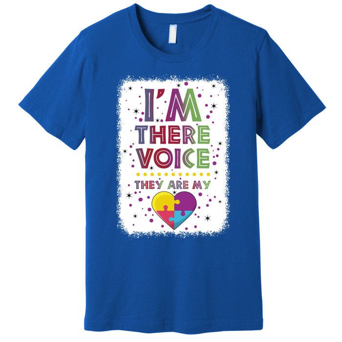 Autism I Am There Voice They Are My Heart Special Ed Teacher Gift Premium T-Shirt