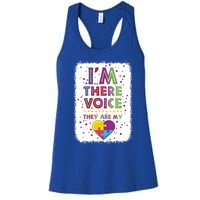 Autism I Am There Voice They Are My Heart Special Ed Teacher Gift Women's Racerback Tank