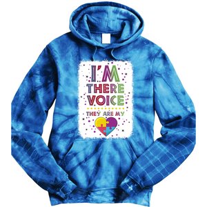 Autism I Am There Voice They Are My Heart Special Ed Teacher Gift Tie Dye Hoodie