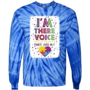 Autism I Am There Voice They Are My Heart Special Ed Teacher Gift Tie-Dye Long Sleeve Shirt