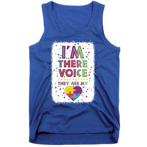 Autism I Am There Voice They Are My Heart Special Ed Teacher Gift Tank Top