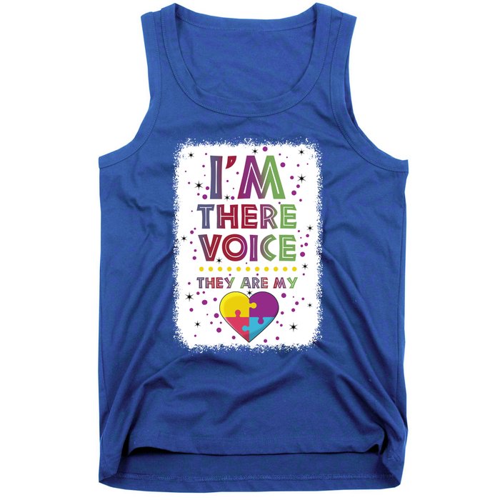 Autism I Am There Voice They Are My Heart Special Ed Teacher Gift Tank Top