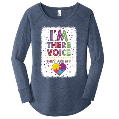 Autism I Am There Voice They Are My Heart Special Ed Teacher Gift Women's Perfect Tri Tunic Long Sleeve Shirt