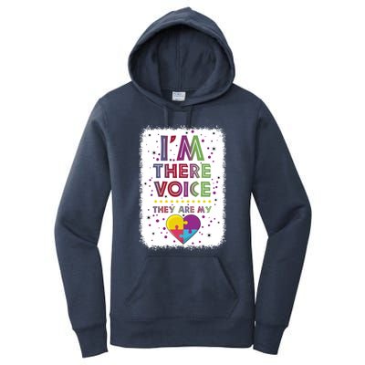 Autism I Am There Voice They Are My Heart Special Ed Teacher Gift Women's Pullover Hoodie