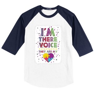 Autism I Am There Voice They Are My Heart Special Ed Teacher Gift Baseball Sleeve Shirt