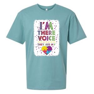 Autism I Am There Voice They Are My Heart Special Ed Teacher Gift Sueded Cloud Jersey T-Shirt