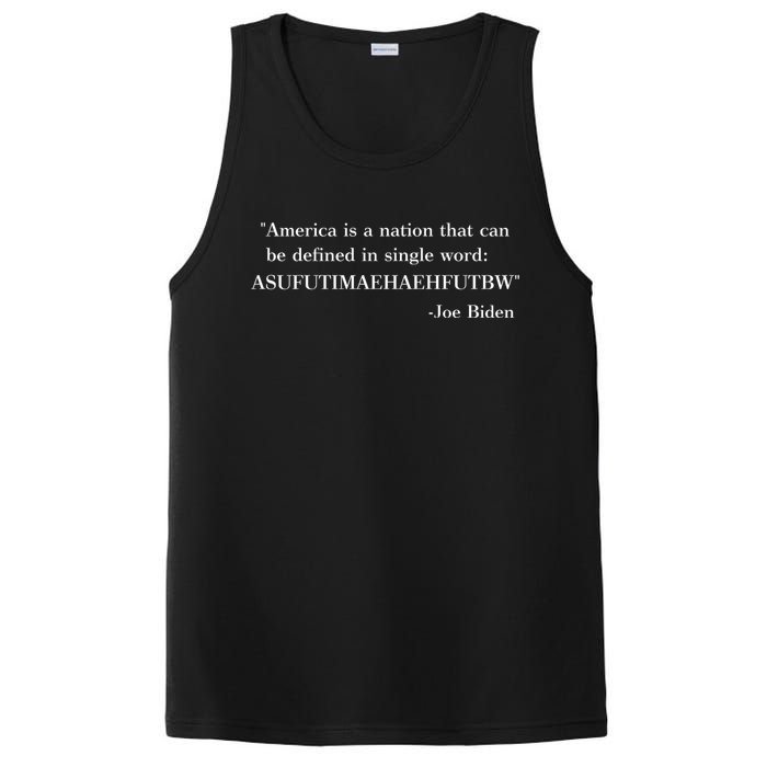 America Is A Nation That Can Be Defined In Single Word Joe Biden Meme PosiCharge Competitor Tank