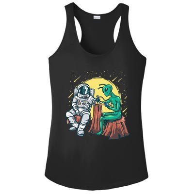 Alien Inking Astronaut Ink Funny Tattoo Artist Ladies PosiCharge Competitor Racerback Tank