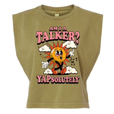 Am I A Talker Yapsolutely Garment-Dyed Women's Muscle Tee