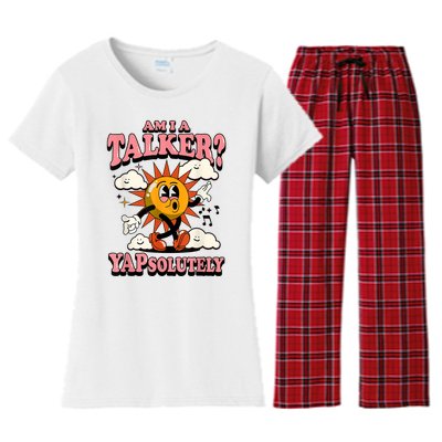 Am I A Talker Yapsolutely Women's Flannel Pajama Set