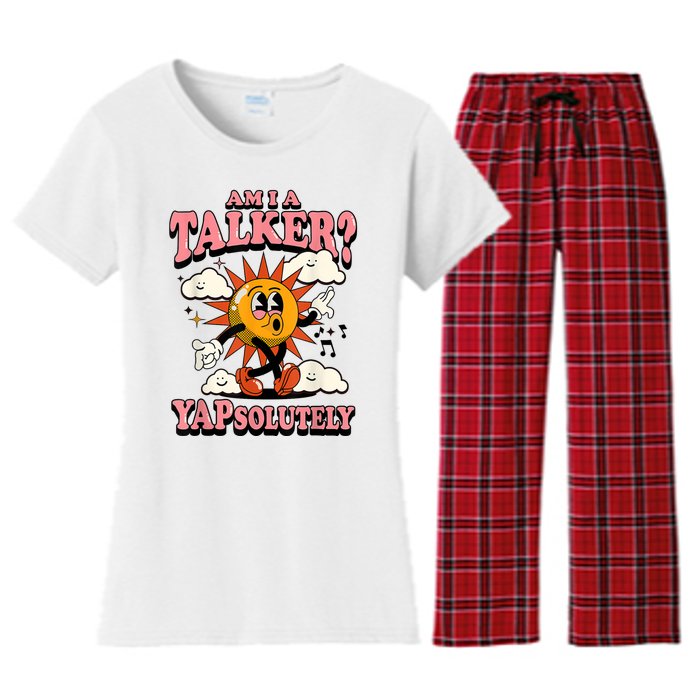 Am I A Talker Yapsolutely Women's Flannel Pajama Set