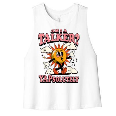 Am I A Talker Yapsolutely Women's Racerback Cropped Tank