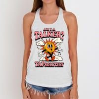 Am I A Talker Yapsolutely Women's Knotted Racerback Tank