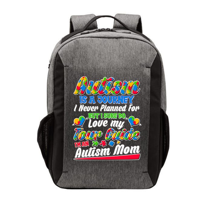 Autism Is A Journey I'm An Autism Mom Vector Backpack