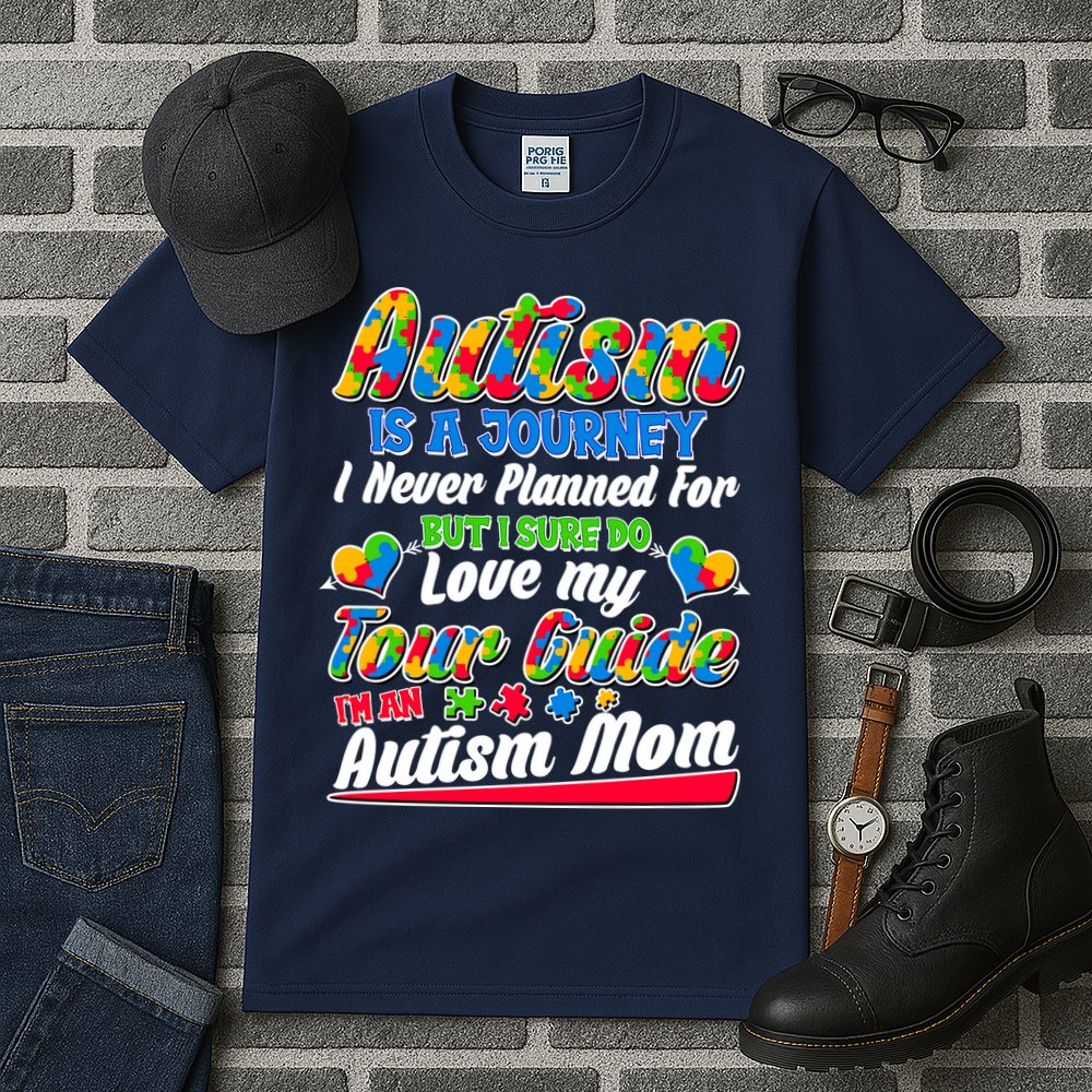 Autism Is A Journey I'm An Autism Mom Tall T-Shirt
