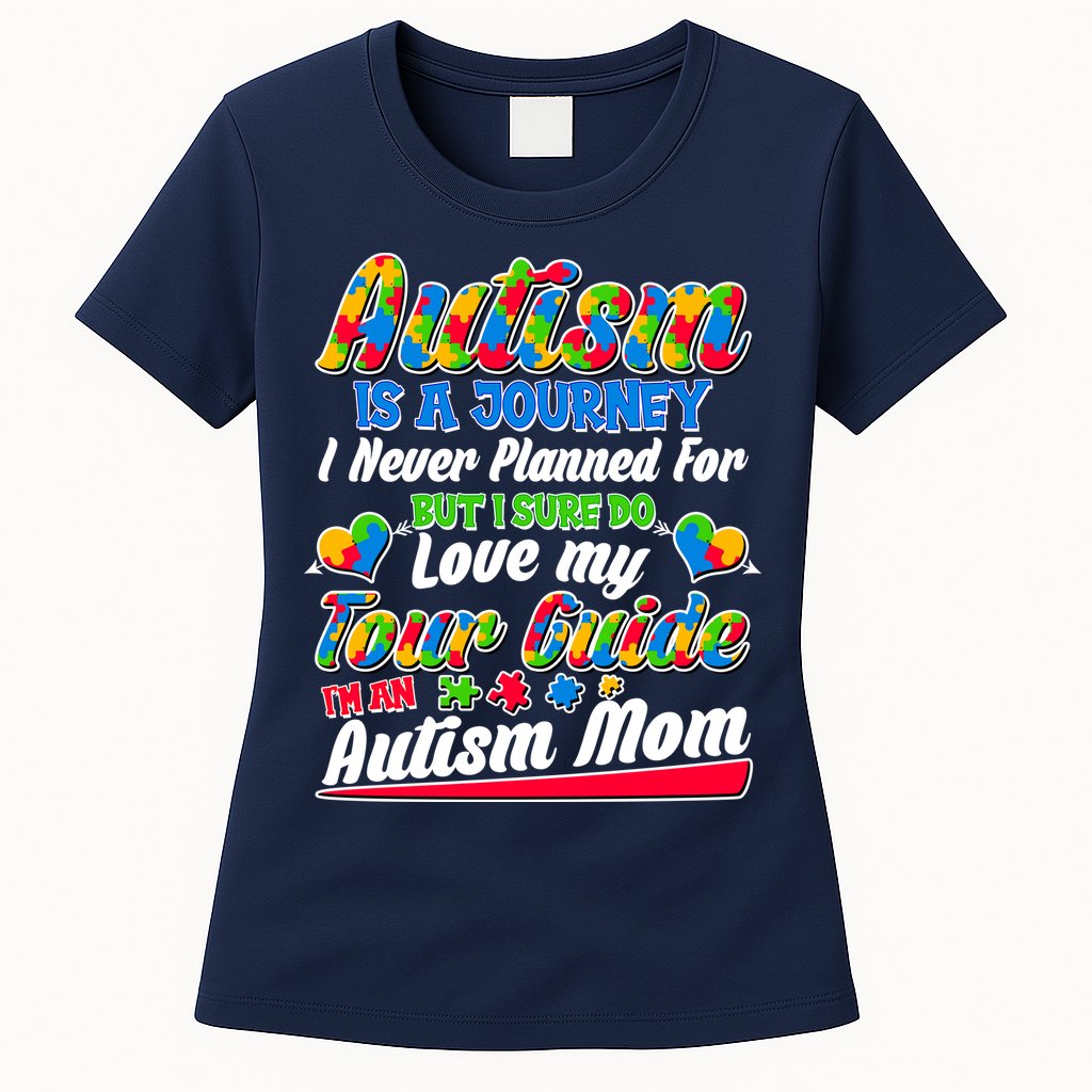 Autism Is A Journey I'm An Autism Mom Womens T-Shirt
