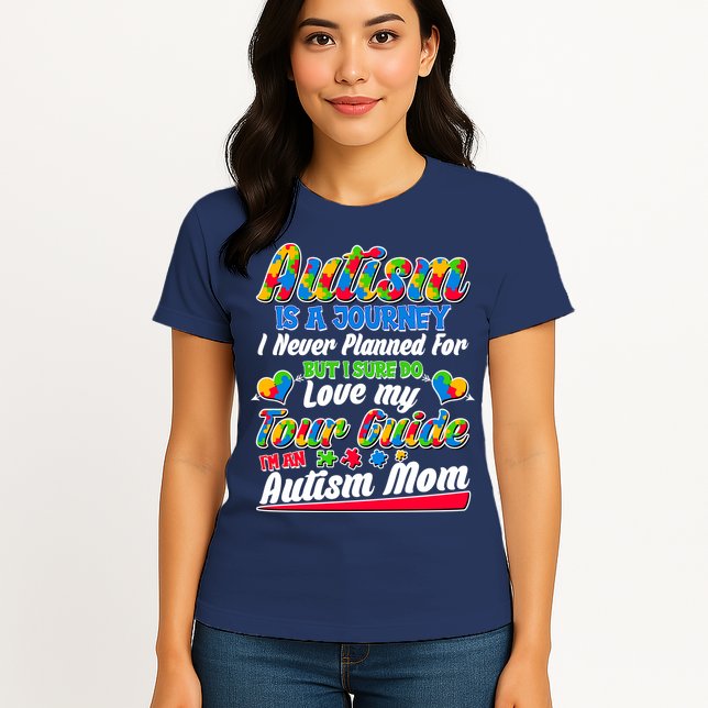 Autism Is A Journey I'm An Autism Mom Womens T-Shirt