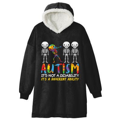 Austism Its A Different Ability Hooded Wearable Blanket