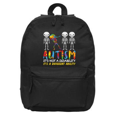 Austism Its A Different Ability 16 in Basic Backpack