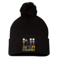 Austism Its A Different Ability Pom Pom 12in Knit Beanie