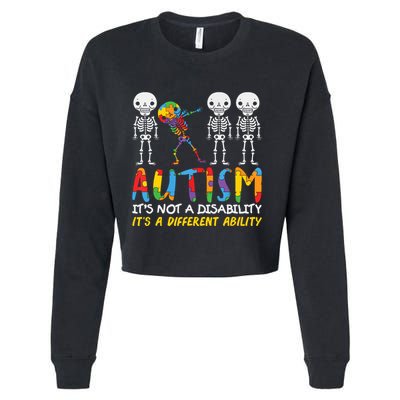 Austism Its A Different Ability Cropped Pullover Crew