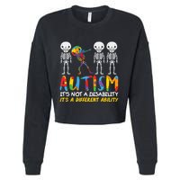 Austism Its A Different Ability Cropped Pullover Crew