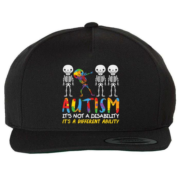 Austism Its A Different Ability Wool Snapback Cap
