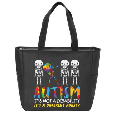 Austism Its A Different Ability Zip Tote Bag