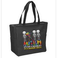 Austism Its A Different Ability Zip Tote Bag