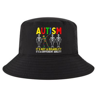 Autism It's A Different Ability Funny Dabbing Skeleton  Cool Comfort Performance Bucket Hat