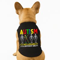 Autism It's A Different Ability Funny Dabbing Skeleton  Doggie Tank