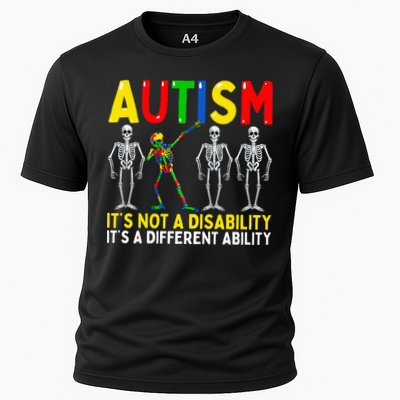 Autism It's A Different Ability Funny Dabbing Skeleton  Performance Shirt