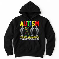 Autism It's A Different Ability Funny Dabbing Skeleton  Hoodie