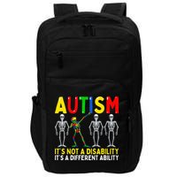 Autism It's A Different Ability Funny Dabbing Skeleton  Impact Tech Backpack