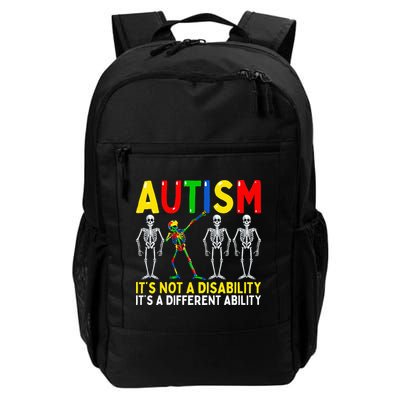 Autism It's A Different Ability Funny Dabbing Skeleton  Backpack