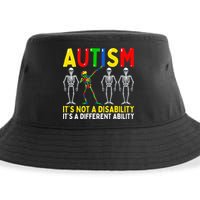 Autism It's A Different Ability Funny Dabbing Skeleton  Sustainable Bucket Hat