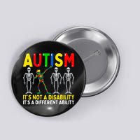 Autism It's A Different Ability Funny Dabbing Skeleton  Button