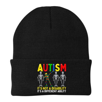 Autism It's A Different Ability Funny Dabbing Skeleton  Beanie