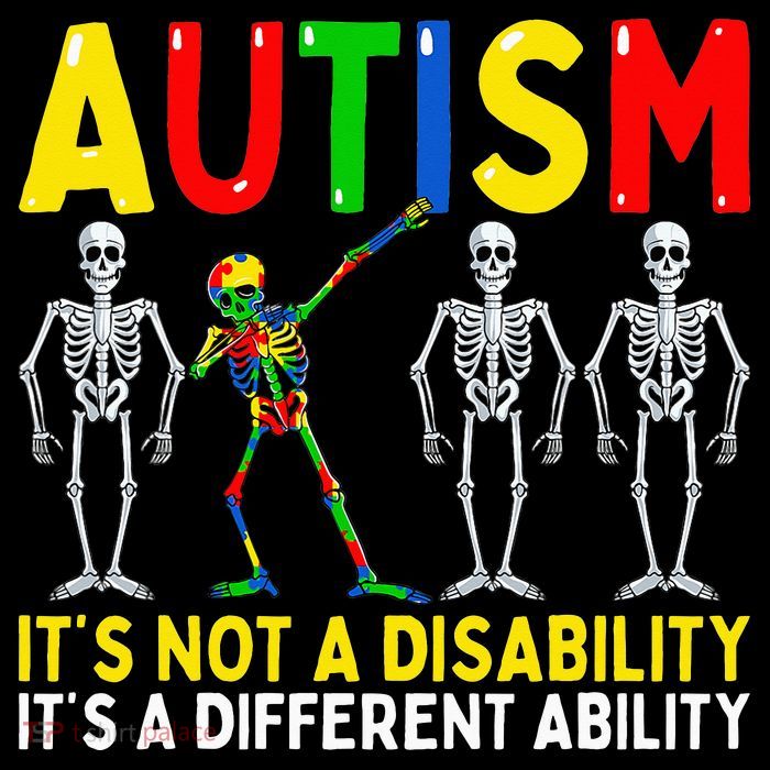 Autism It's A Different Ability Funny Dabbing Skeleton  Sustainable Beanie