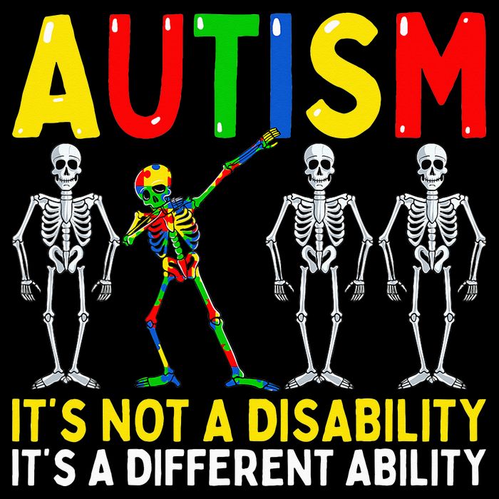 Autism It's A Different Ability Funny Dabbing Skeleton  Poster