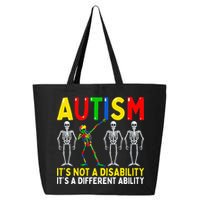 Autism It's A Different Ability Funny Dabbing Skeleton  25L Jumbo Tote