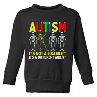 Autism It's A Different Ability Funny Dabbing Skeleton  Toddler Sweatshirt